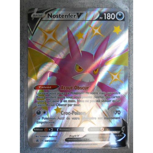 Carte Pokemon Nostenfer V Chromatique Swsh098 - Promo Epée Bouclier - Vf