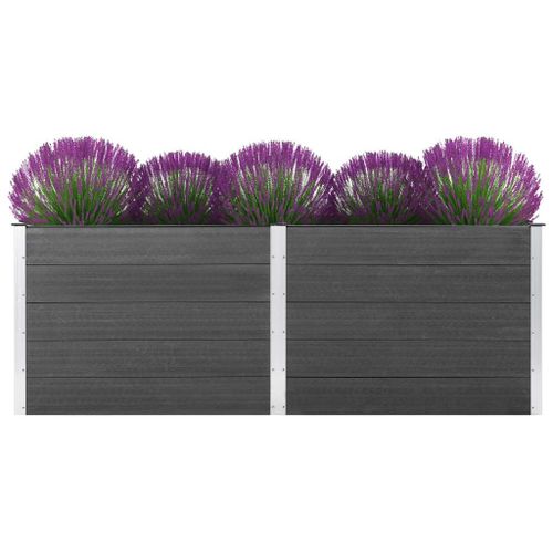 Vidaxl Lit Surélevé De Jardin 250x50x91 Cm Wpc Gris