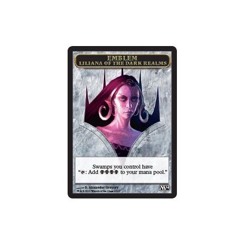 Token / Jeton - Embleme Liliana Des Royaumes Obscurs - M14