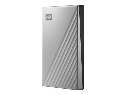 WD My Passport Ultra for Mac WDBKYJ0020BSL - Disque dur - chiffré - 2 To - externe (portable) - USB 3.0 (USB-C connecteur) - AES 256 bits - argent