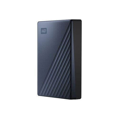 WD My Passport Ultra WDBFTM0040BBL - Disque dur - chiffré - 4 To - externe (portable) - USB 3.0 (USB-C connecteur) - AES 256 bits - bleu