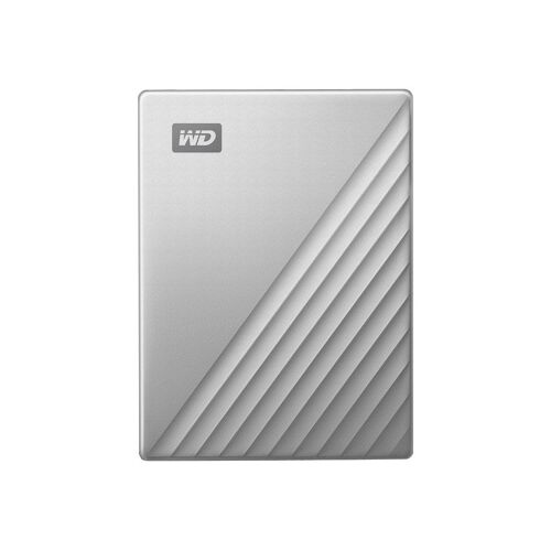 WD My Passport Ultra WDBFTM0040BSL - Disque dur - chiffré - 4 To - externe (portable) - USB 3.0 (USB-C connecteur) - AES 256 bits - argent