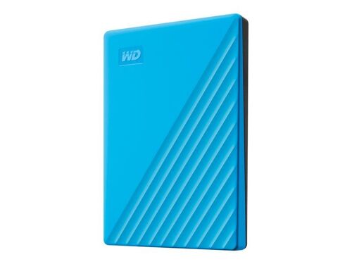 WD My Passport WDBYVG0020BBL - Disque dur - chiffré - 2 To - externe (portable) - USB 3.2 Gen 1 - AES 256 bits - bleu