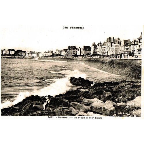 Carte Postale Ancienne, France, Ille Et Vilaine ( 35 ), Paramé, La Plage À Marée Haute