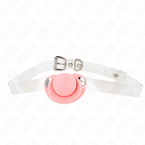 Kink - Pink Pacifier Shaped Gag 5.5 X 4 Cm Adjustable 43-60 Cm