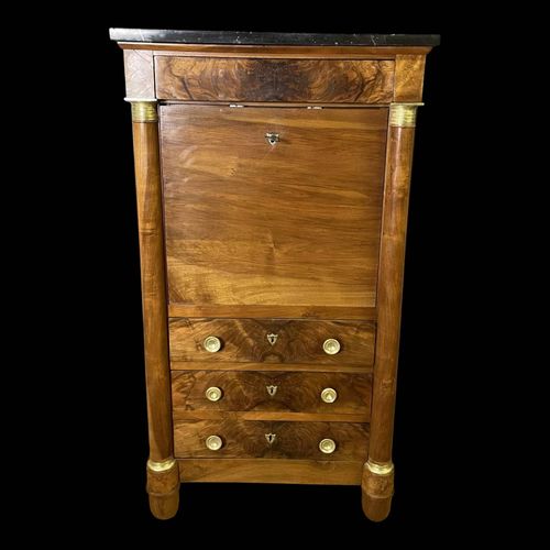 Secrtaire Dapospoque Empire En Noyer Bois