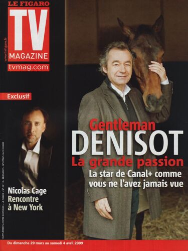 Le Figaro Tv Magazine / 28-03-2009 N°20112 : Michel Denisot (1,5p) - Nicolas Cage (1p)