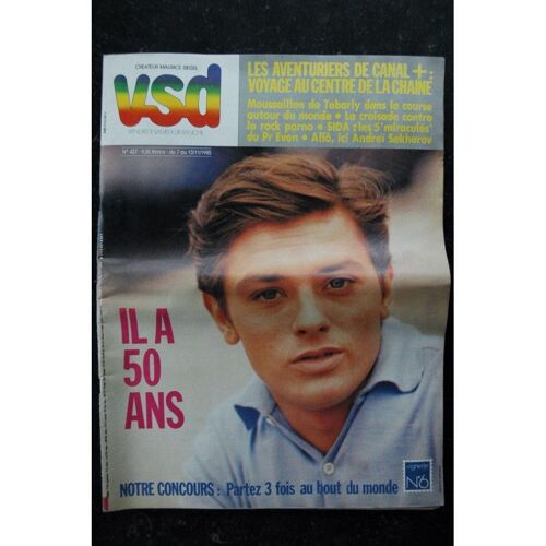 Vsd 427 Novembre 1985 Cover Alain Delon 50 Ans Mickey Rourke Tabarly Le Rock