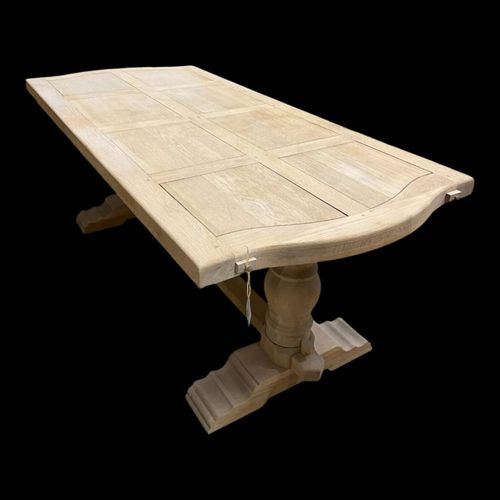 Table Monastre En Chne Avec Deux Rallonges Marron