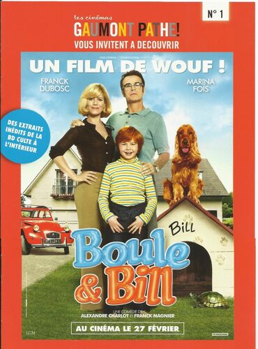 Livret Du Film Boule & Bill Franck Dubosc