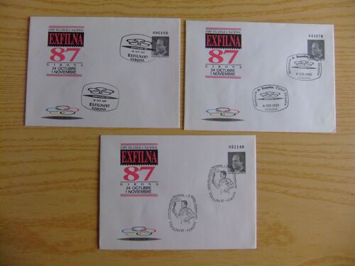 C 194 Officiel Entier / Espagne 1987 Exfilna 87 Barcelone 92 / Edifil 7 Premier Jour