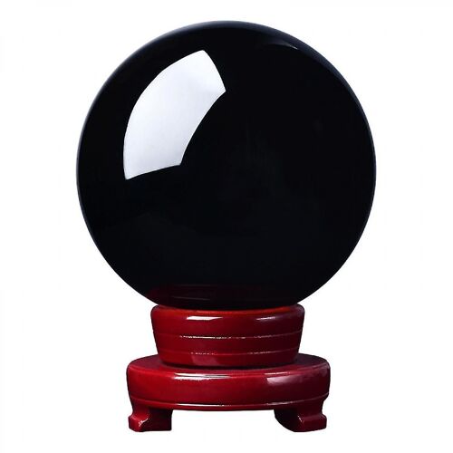 Boule de cristal d'obsidienne pour balle de Fengshui, méditation criante, sphère de divination, décoration de la maison, 100% naturel et authentique