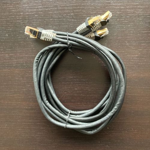 3 câbles marque HAMA, réseau RJ45 catégorie 6 PIMF, noirs, 1,5m chacun, Internet haut débit (adsl, fibre)