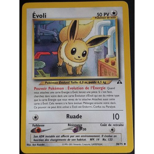 Carte Pokémon Evoli 38/75 - Neo Discovery Wizards (Fr)