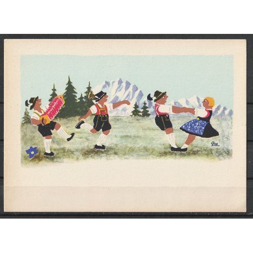 Carte Postale Rico Quandest Années 50, Autriche Tyrol Non Écrite. Danse Dans Les Alpages N° 68