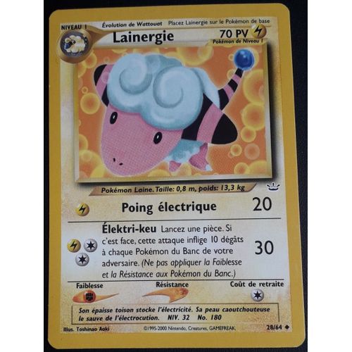 Carte Pokémon Lainergie 28/64 - Neo Révélation Wizards (Fr)