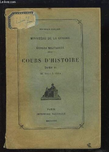 Cours D'histoire, Tome 2 : De 1815 À 1914