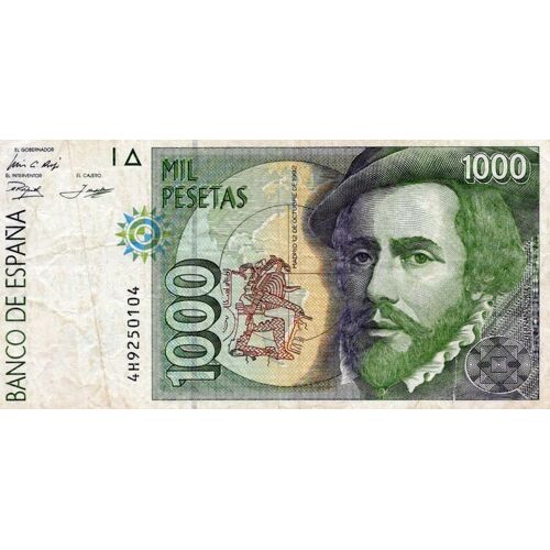 Billet Espagne - 1000 Pesetas - 1992-3