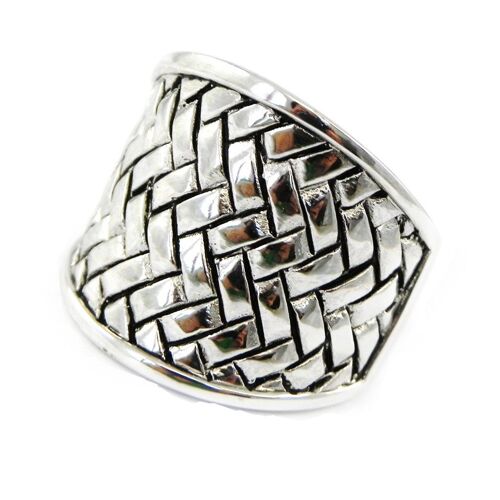 Bague Argent "Armure