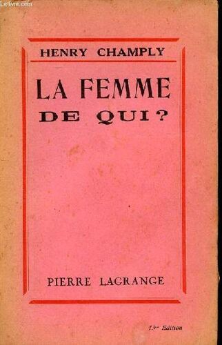 La Femme De Qui? 13è Édition