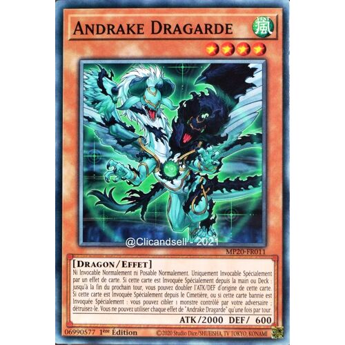 Carte Yu-Gi-Oh Mp20-Fr011 Andrake Dragarde Commune Neuf Fr