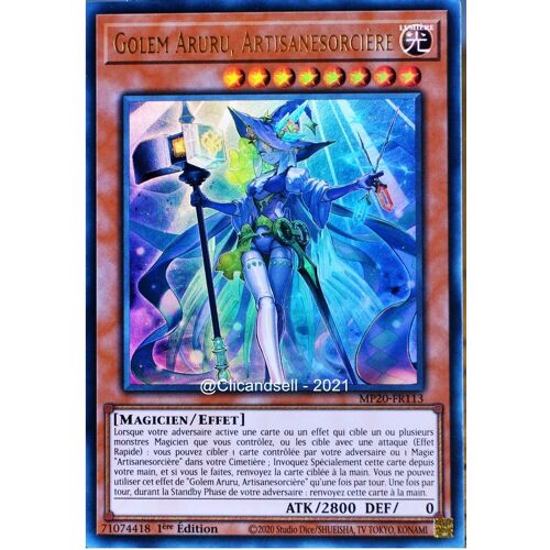 Carte Yu-Gi-Oh Mp20-Fr113 Golem Aruru, Artisanesorcière Ultra Rare Neuf Fr