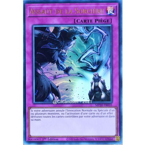 Carte Yu-Gi-Oh Mp20-Fr035 Assaut De La Sorcière Ultra Rare Neuf Fr