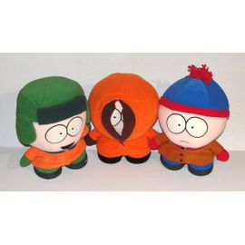 Lot De 3 Peluche South Park Kenny,Kyle,Stan Vintage Nicotoy 1998 Comedy Central De 22cm À 25cm