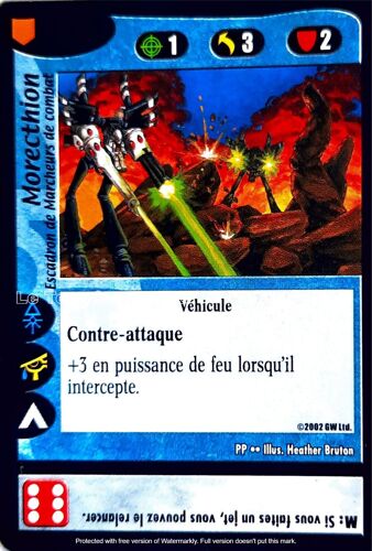 Carte Warhammer 40k - Morecthion Escadron De Marcheurs De Combat