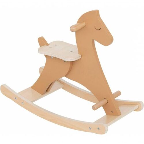 Bascule en bois cheval marron