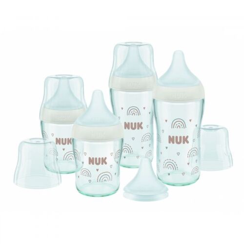 Coffret De 4 Biberons Verre Perfect Match ( 2 Biberons 120ml + 2 Biberons 230ml ) Transparent