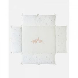 Tapis De Parc 75x95cm En Veloudoux Bali, Moka & Snow