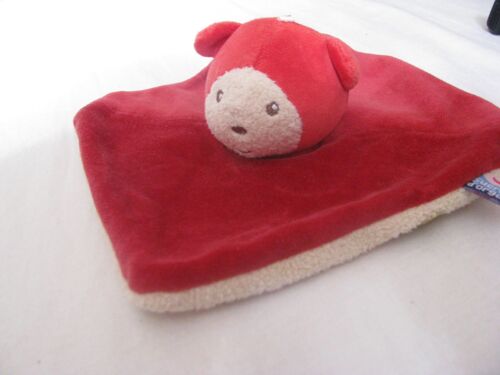 Doudou Plat Ours Rouge Sucre D'orge