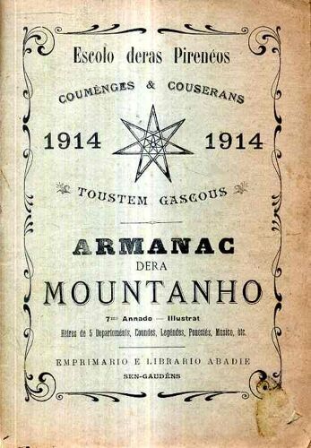 Armanac Dera Mountanho , Escolo Deras Pireneos 1914 Toustem Gascous Gascon