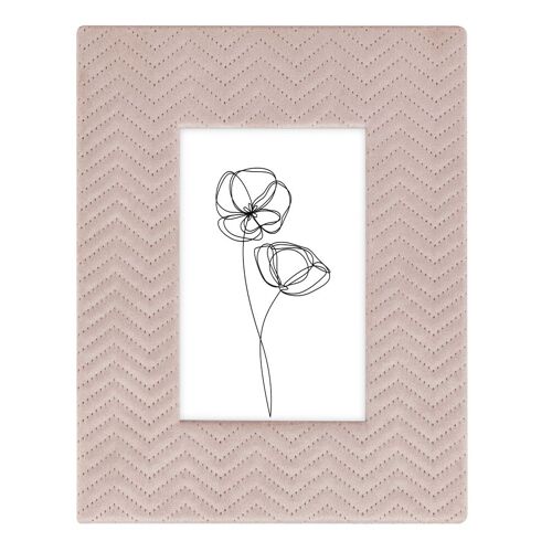 Cadre photo pour portrait "Velluto", rose tendre, 10 x 15 cm