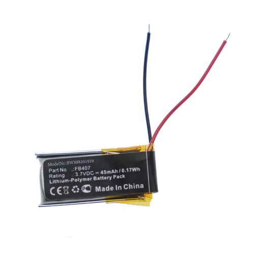Vhbw Batterie Remplacement Pour Fitbit Fb407 Pour Smartwatch Montre Connectée Bracelet Fitness (45mah, 3,7v, Li-Polymère)