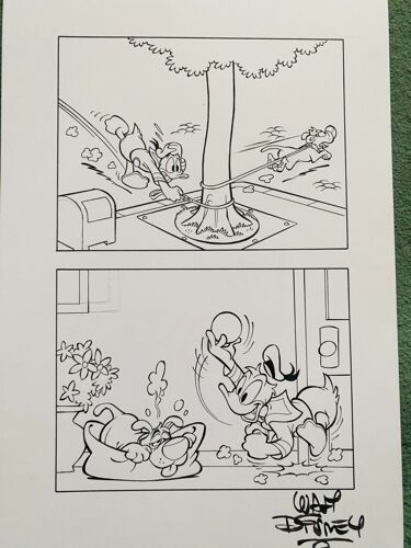Dessin Original Donald 30 X 20 Cm
