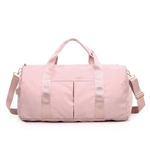 Letouch 35l Grands Hommes Femmes Sac De Sport En Toile Fourre-Tout Sac À Main Voyage Gym Sacs De Fitness - Rose