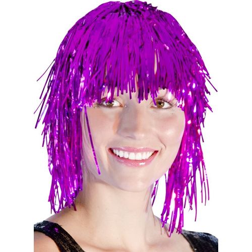 Perruque Métallique Fuschia Adulte