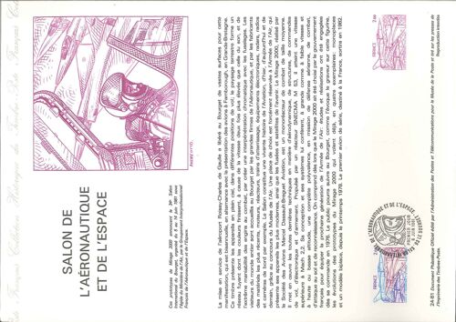 Document Philatelique Officiel N°24-81 - Salon De L'aeronautique Et De L'espace (N°Av.54 Yvert Et Tellier)