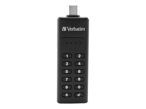 Verbatim Keypad Secure - Clé USB - chiffré - 128 Go - USB-C 3.1
