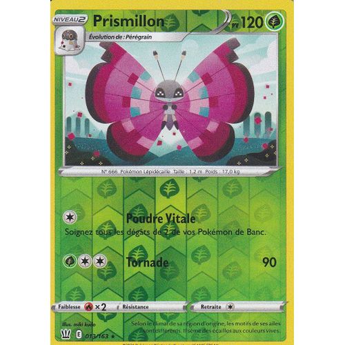 Carte Pokemon - Prismillon - Holo-Reverse - 013/163 - Épée Et Bouclier 5 - Styles De Combat - Eb5 - Vf