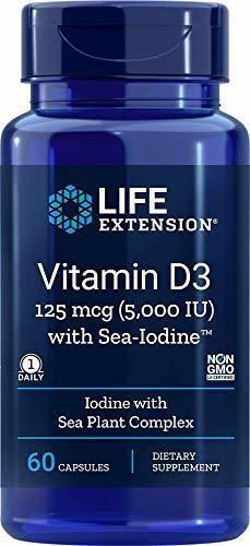 Vitamine D3 Avec Iode De Mer 5000 Ui De 60 Gélules 
