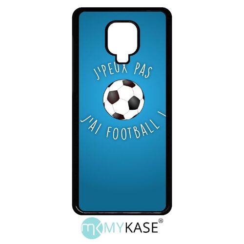 Coque xiaomi redmi note 9 pro - je peux pas j ai football - noir