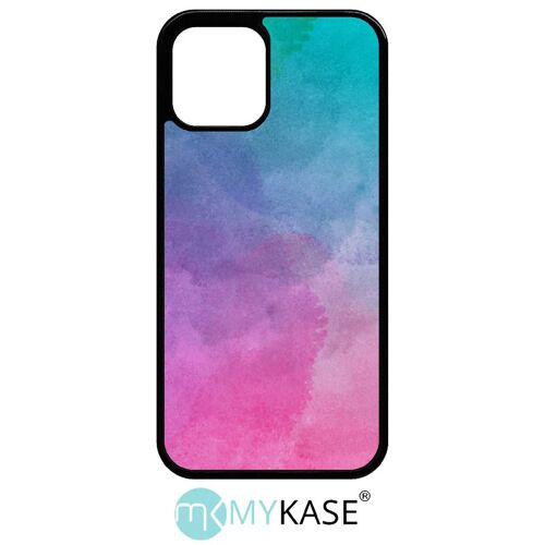 Coque pour iphone 12 pro - peinture aquarelle - noir