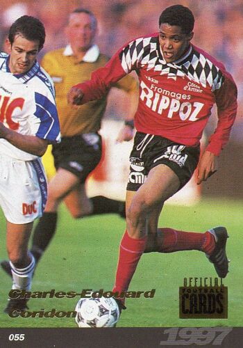 Carte Panini Official Football Cards 1997 Charles Edouard Coridon N°55 Guingamp