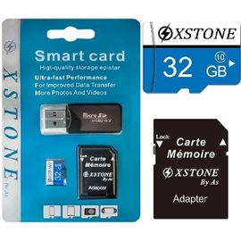 Carte Memoire Micro Sd Class 10+ Adaptateur+Lecteur Carte 32 Go