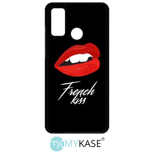 Coque huawei p smart 2020 - french kiss bouche - noir