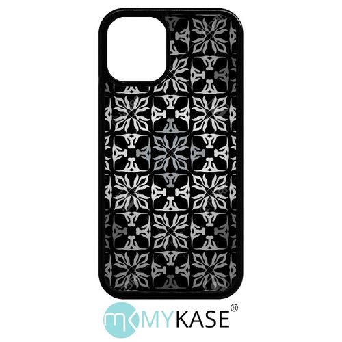 Coque Iphone 12 Mini - Mosaique Baroque - Noir