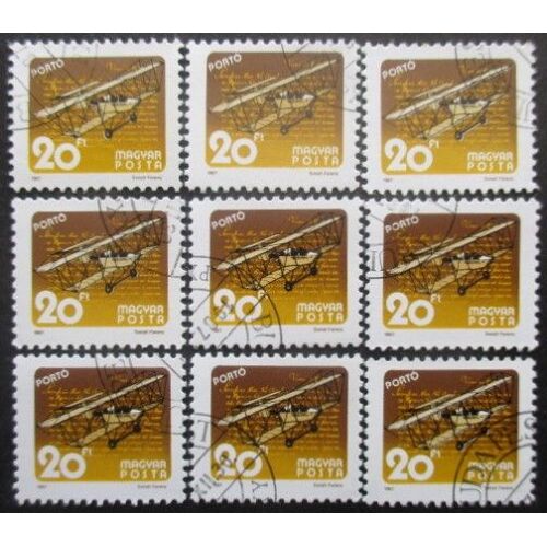Hongrie Taxe N°250 X 9 Oblitéré
